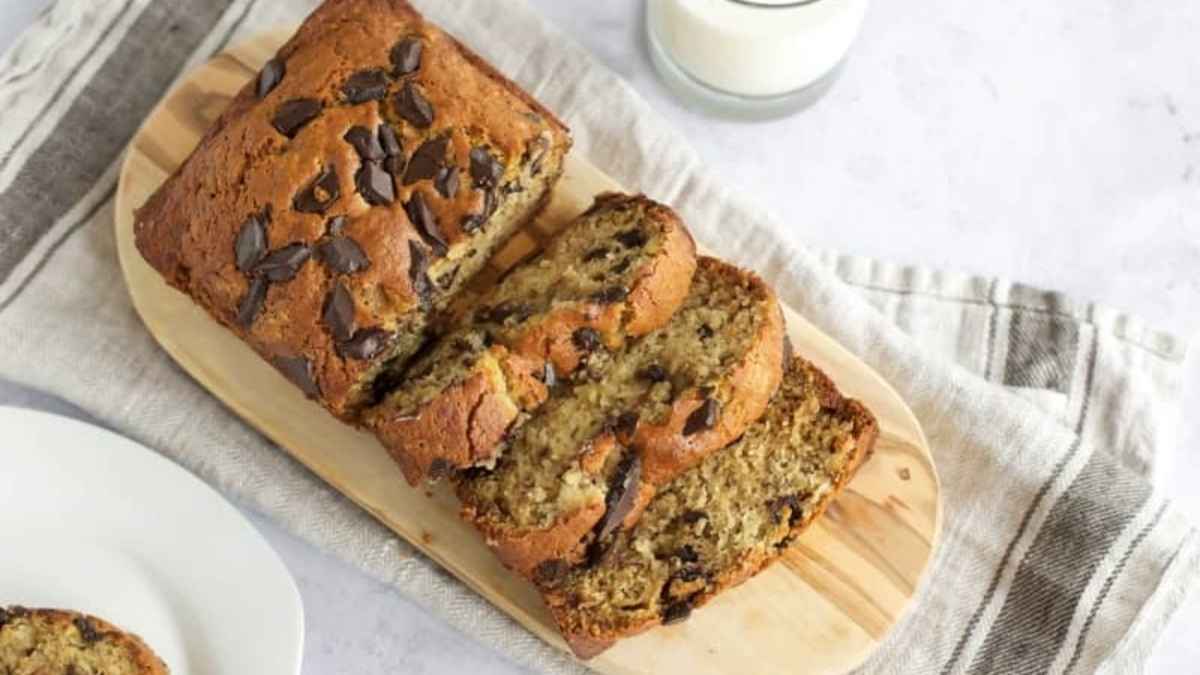 Best Ever Gluten Free Banana Bread With Chocolate Chips.