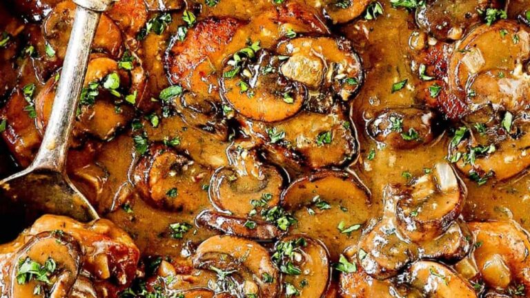 Pork Loin Medallions In Mushroom Gravy recipe by Carlsbad Cravings..