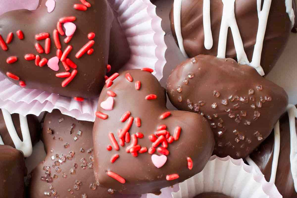 Chocolate Caramel Toffee Shortbread Heart