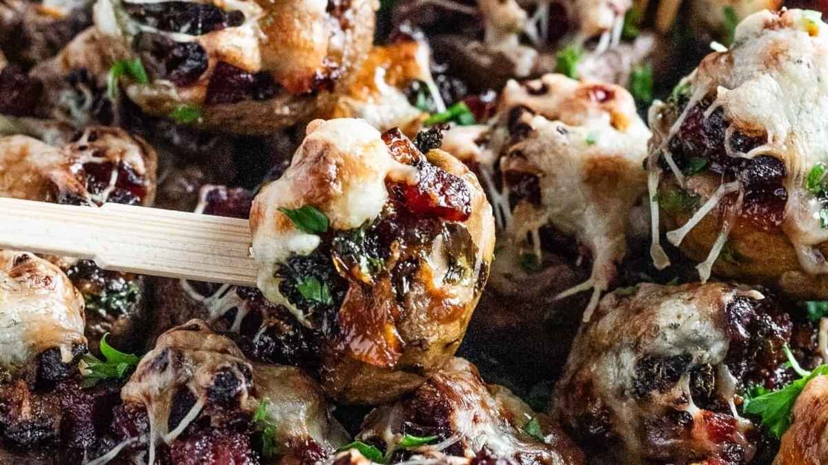 Chorizo Stuffed Mushrooms.