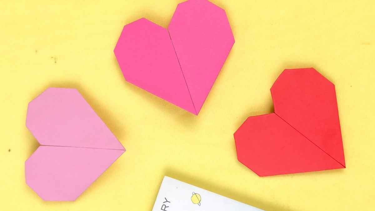 Create Your Own Origami Heart Bookmark. 