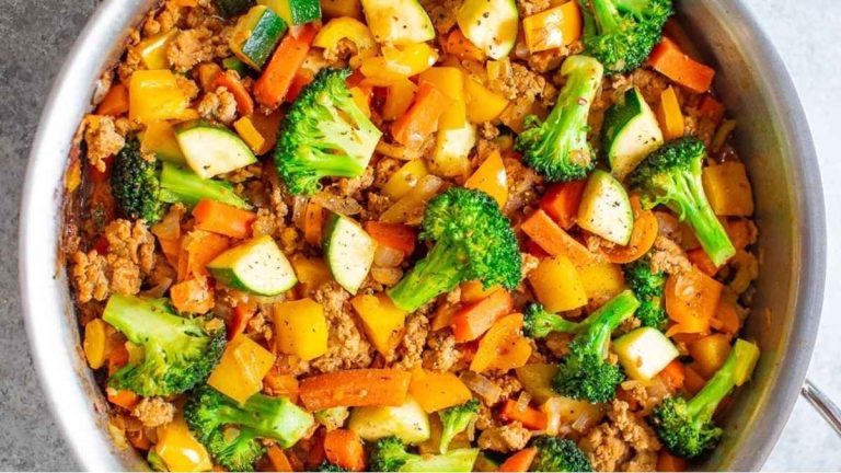 Healthy Ground Turkey Stir-Fry.