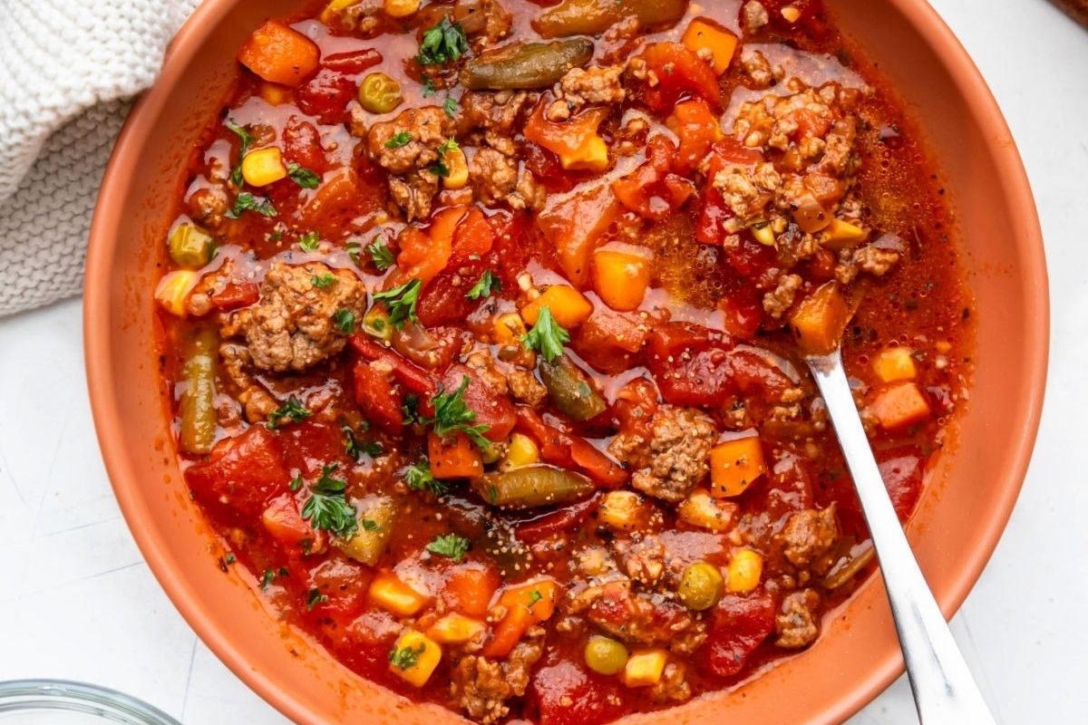 25 Tasty Filling Beef Soup Recipes 17 Instant Pot Ground Beef Vegetable Soup