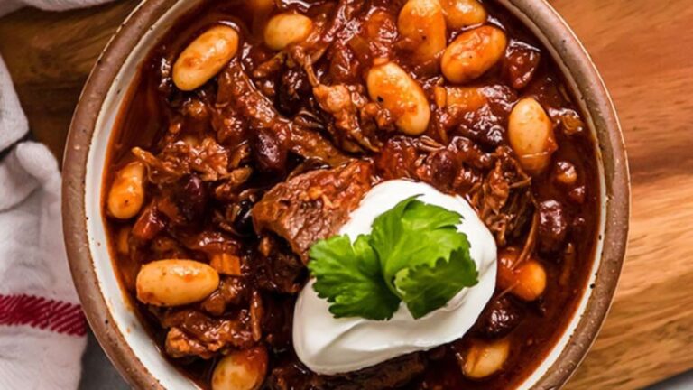Beer Braised Short Rib Chili recipe by Life as a Strawberry.