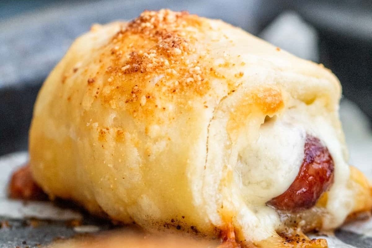 Puff Pastry Pigs In A Blanket With Cheese