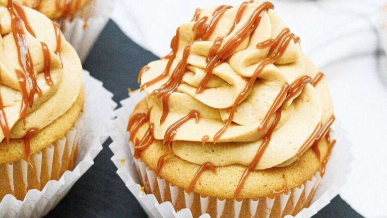 Dulce De Leche Cupcakes recipe by Ruffles and Rain Boots.