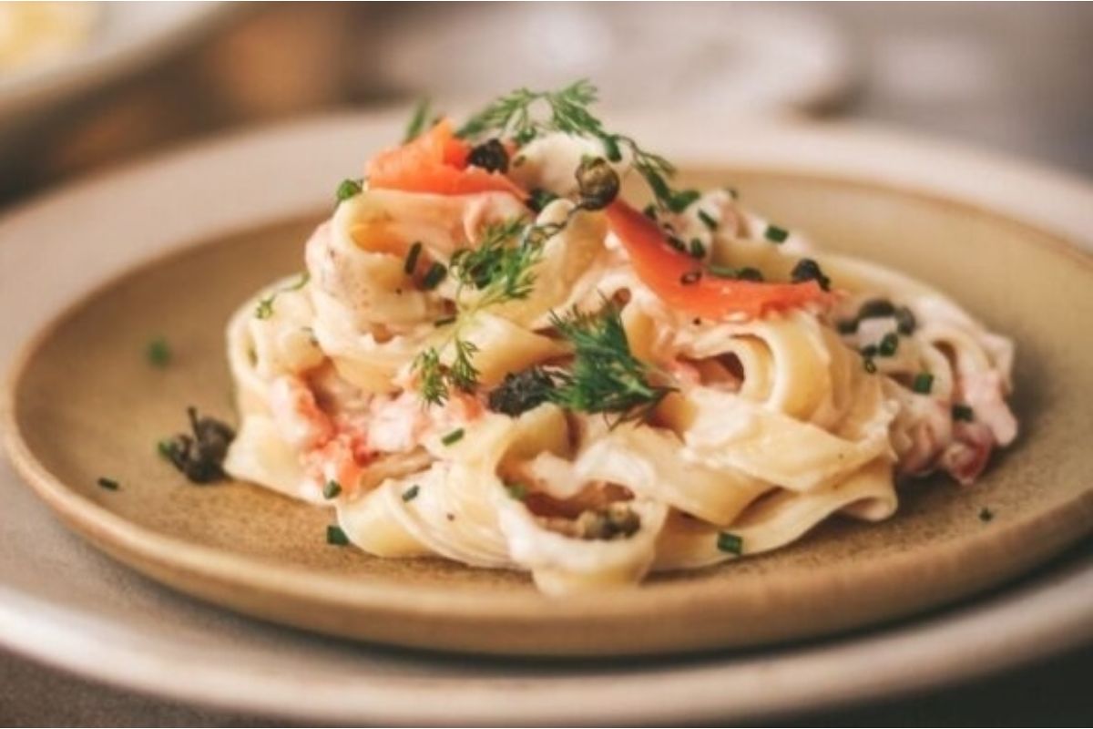 Smoked Salmon Pasta With Crispy Capers