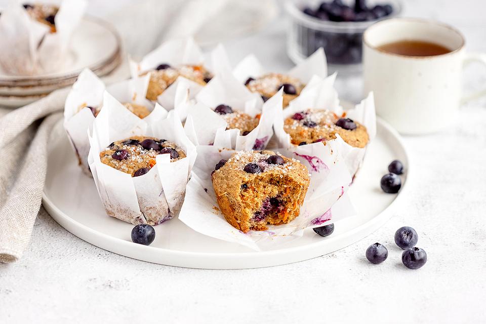 carrot blueberry muffins