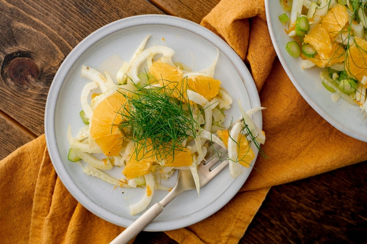 Orange and fennel salad with fennel.