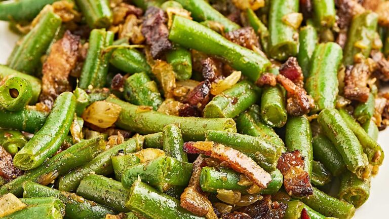 Green Beans and Bacon recipe by Cheerful Cook.