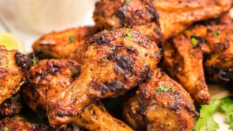 Air Fryer Chipotle Chicken Wings with Buttermilk Firecracker Ranch recipe by xoxo Bella.