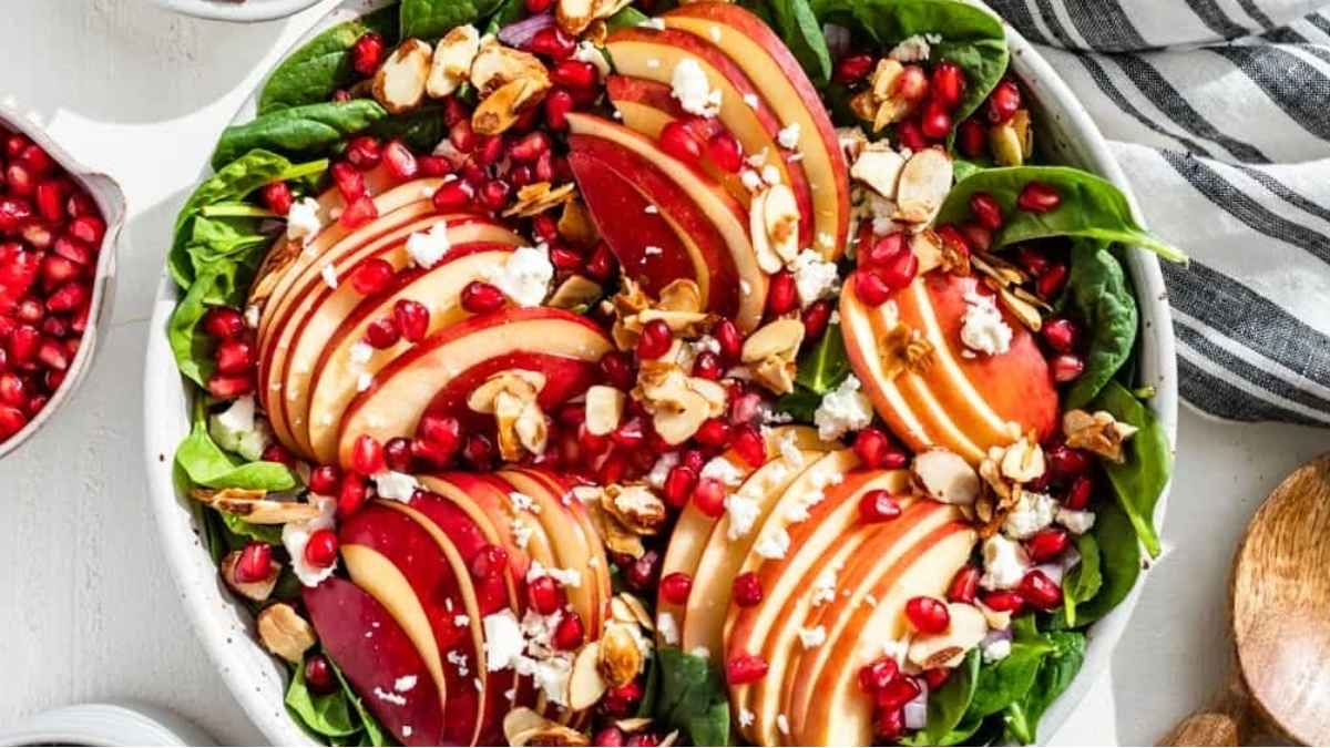 Apple Spinach Salad. 