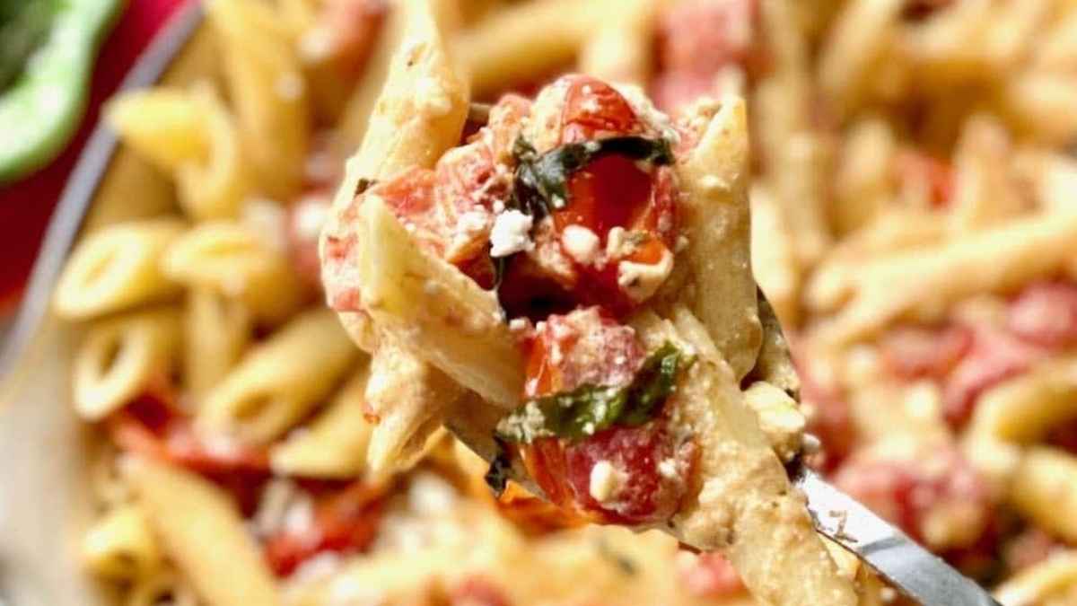 Baked Feta And Tomato Pasta.