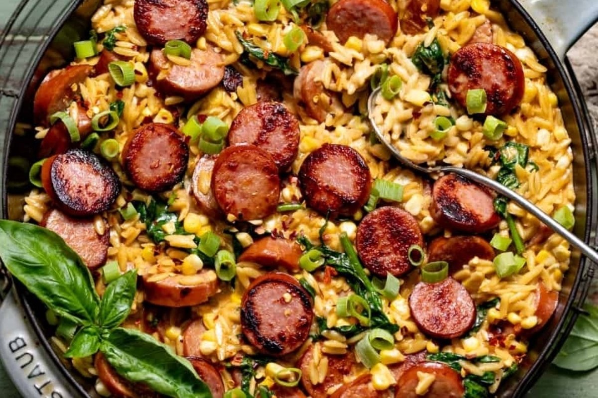Creamy Cajun Orzo With Sausage One Pan