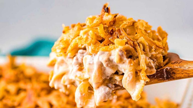 French Onion Beef Casserole.