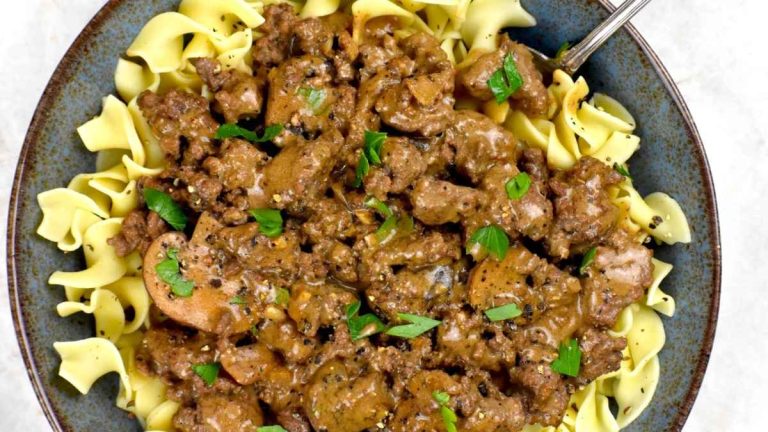 Ground Beef Stroganoff.