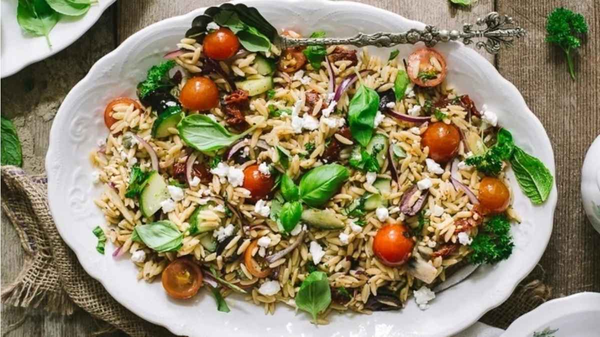 Instant Pot Diy Mediterranean Orzo Pasta Salad.