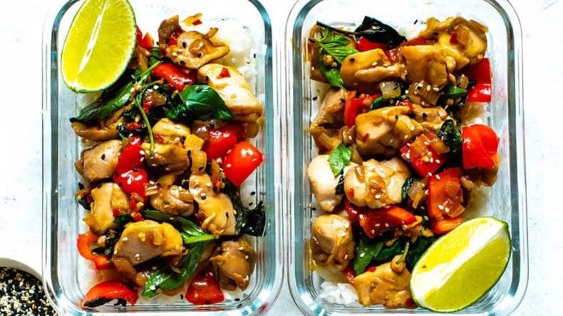 Meal Prep Recipes to Make Your Week Easier 7 meal prep thai basil chicken.