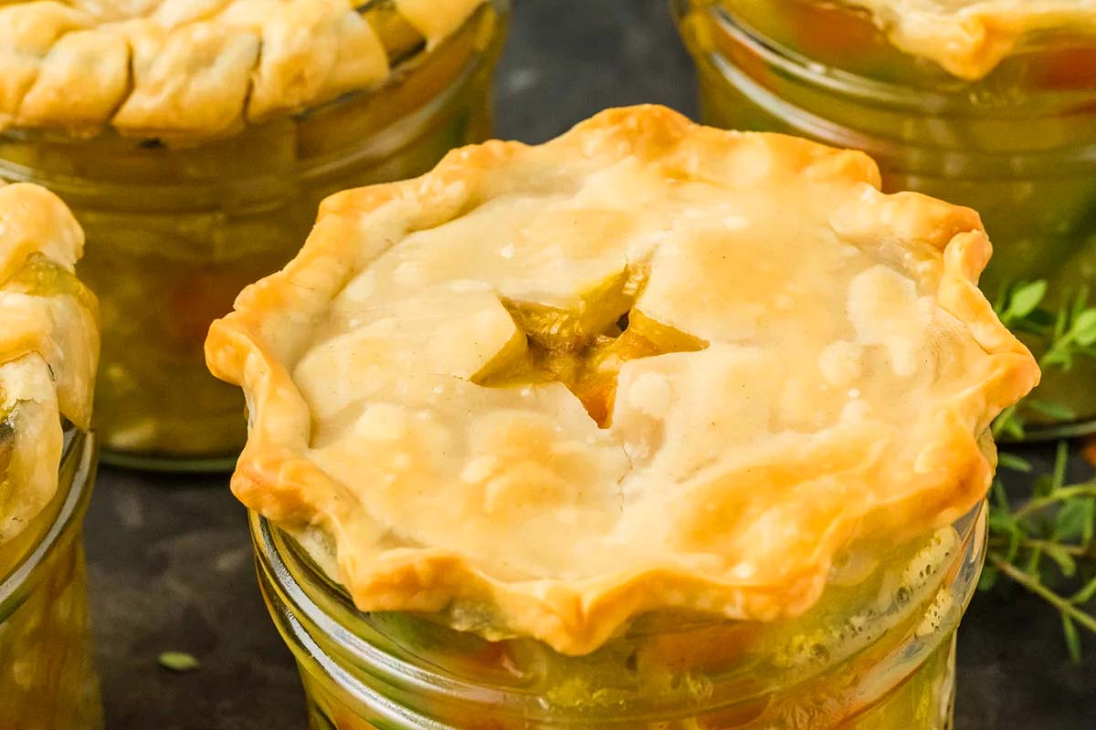 Mini Chicken Pot Pies With Pie Crust.