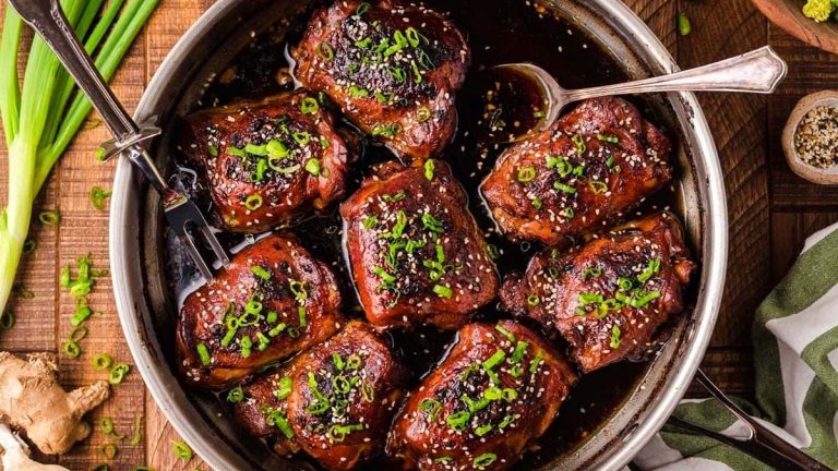 Baked Chicken With Soy And Garlic.