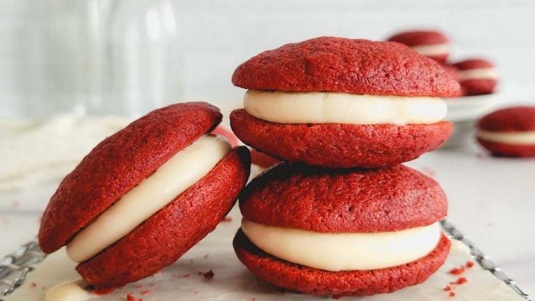 Red Velvet Cookie Sandwiches.