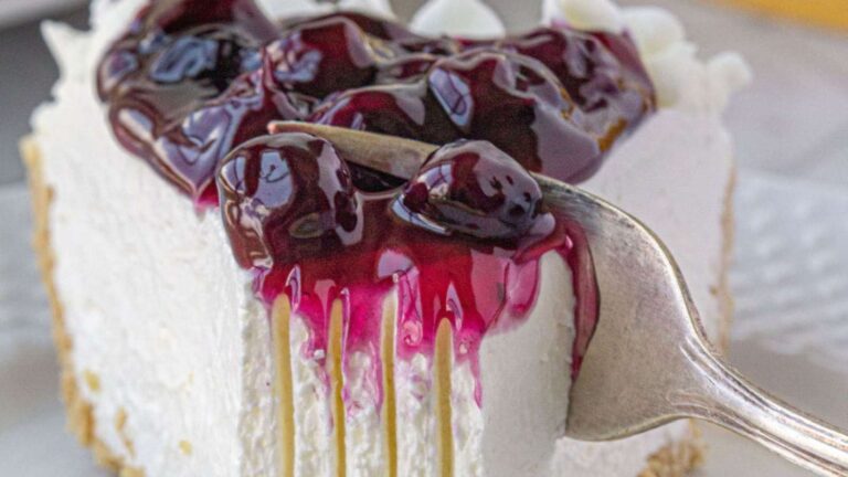 No-Bake Blueberry Cream Cheese Pie recipe by Restless Chipotle.