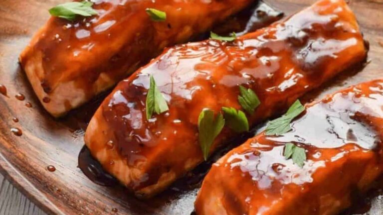 Easy Teriyaki Salmon recipe by Seasonal Cravings.