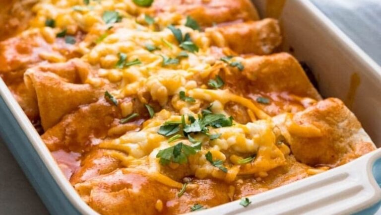 shredded beef enchiladas
