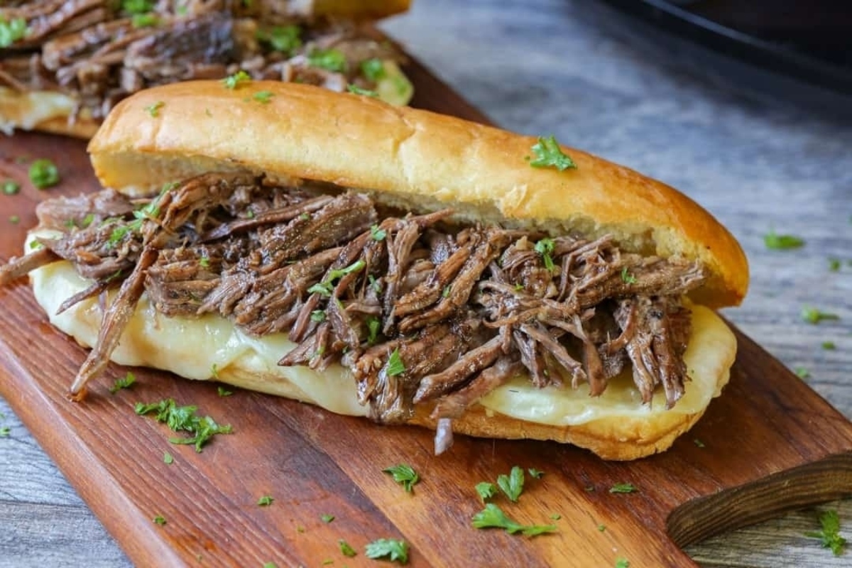 Easy Slow Cooker Pulled Beef For Sandwiches Or Tacos.