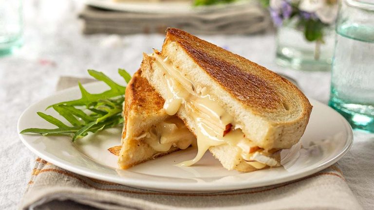 Brie And Apple Grilled Cheese.