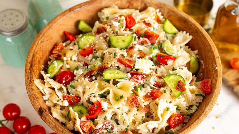 Creamy Cucumber Pasta Salad.