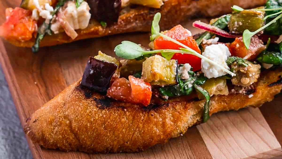 Eggplant Bruschetta.