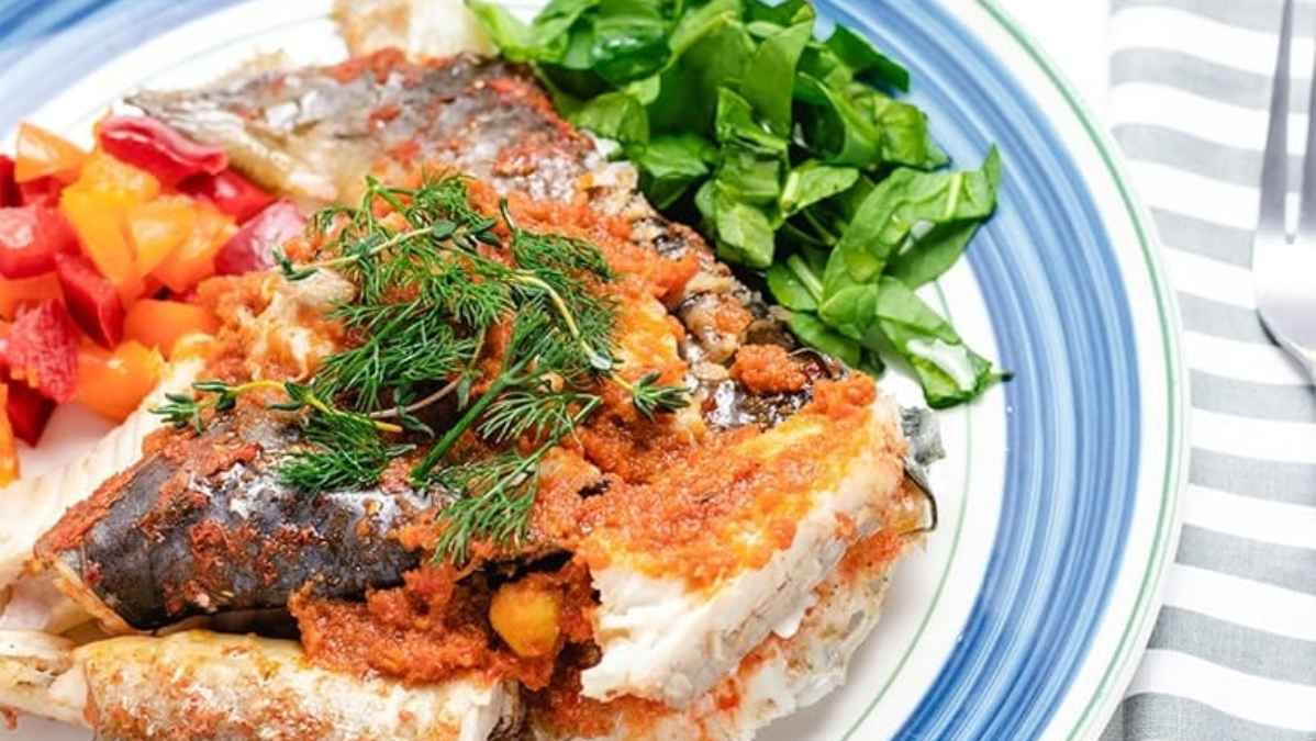 Baked Whole Catfish. 