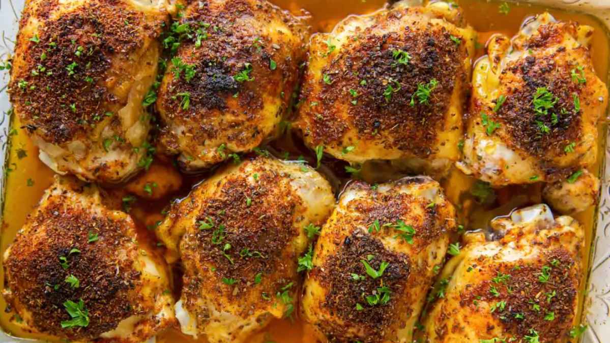 Baked Chicken Thighs. 