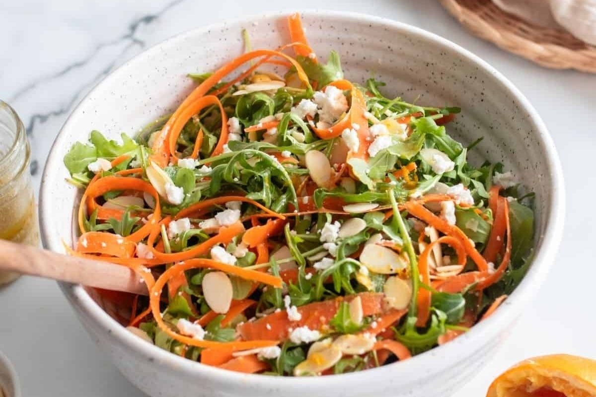 Carrot Ribbon Salad With Arugula