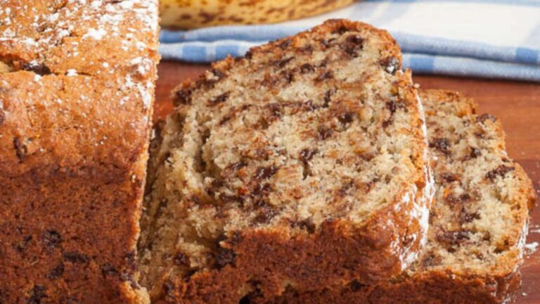 Banana Ricotta Chocolate Bread recipe by Chew Out Loud.