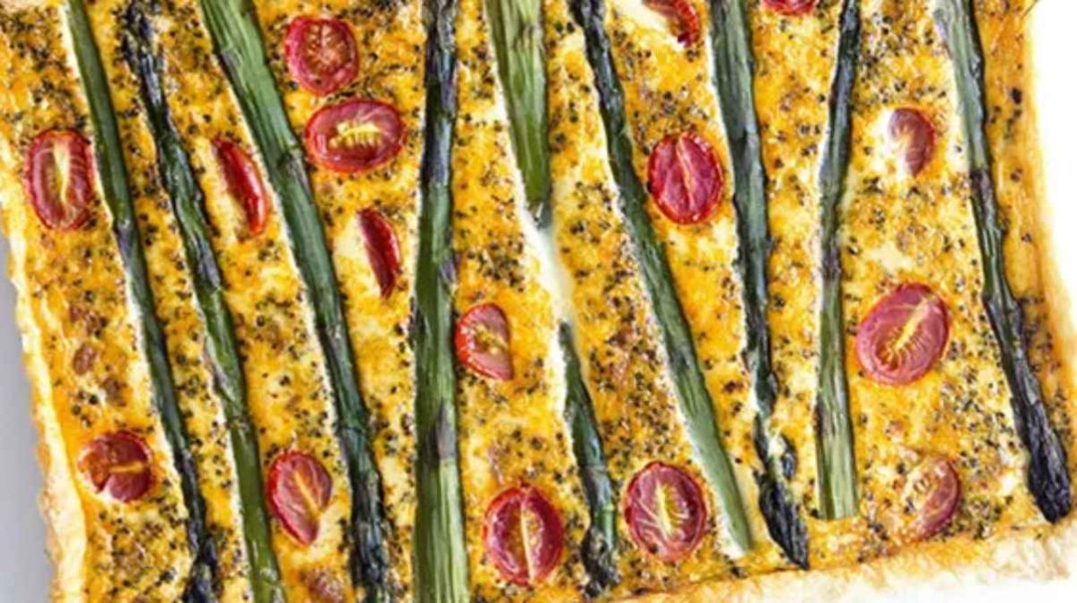 Easy Asparagus Quiche.