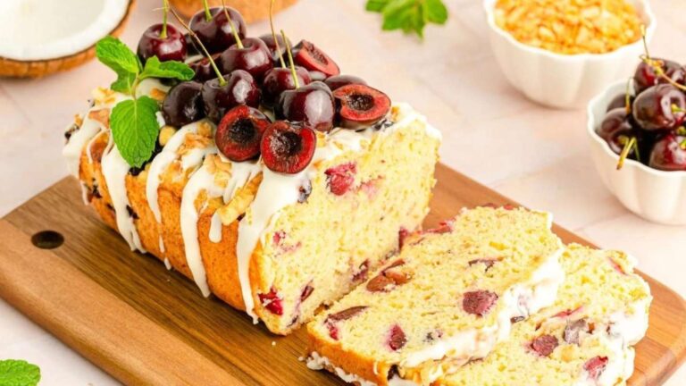 Cherry Loaf With Coconut recipe by Kim Schob.