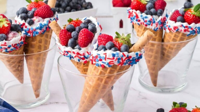 Patriotic Fruit Cones recipe by Princess Pinky Girl.