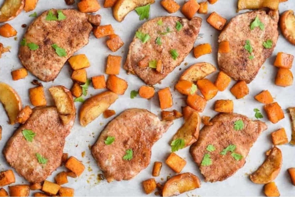 50 Spring Dinners You'll Make 100 Times 1 Sheet Pan Brown Sugar Pork Chops