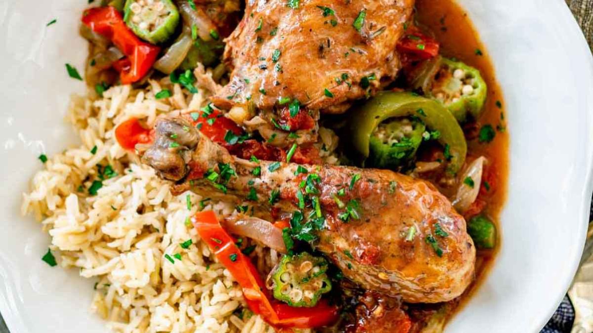 Slow-Cooker Chicken And Okra.