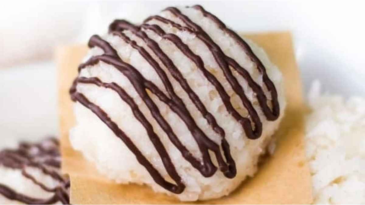 Super Easy No-Bake Coconut Cookies. 