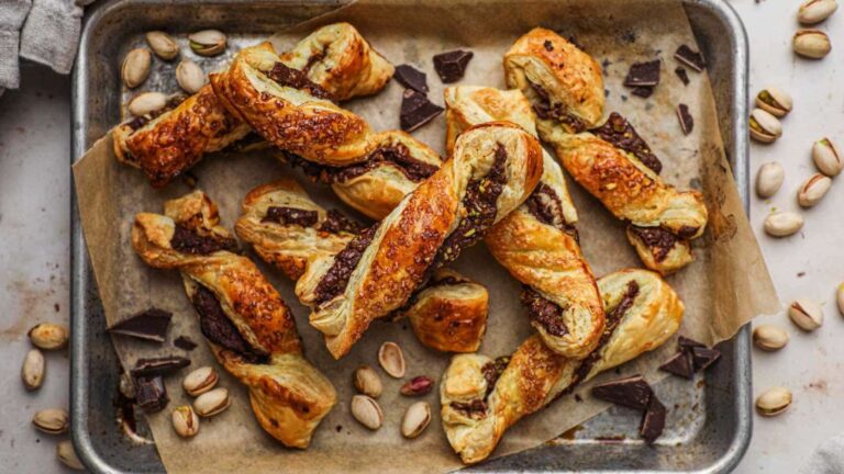 Puff Pastry Chocolate Nutella Twists recipe by The Heirloom Pantry.