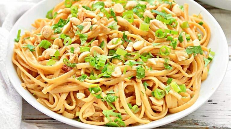 Peanut Butter Noodles recipe by This Wife Cooks.