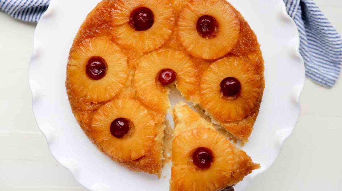 Vegan Pineapple Upside Down Cake.