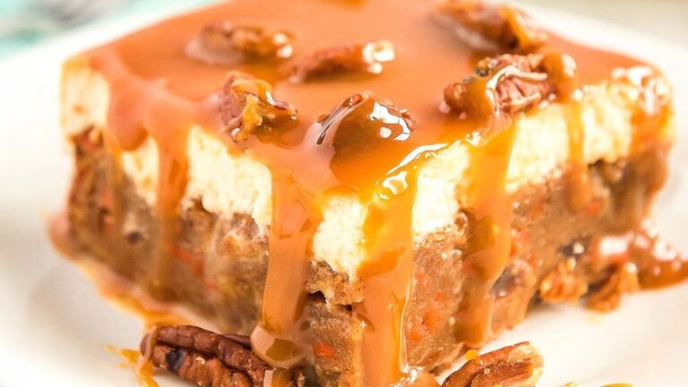 Caramel Carrot Cake Poke Cake.