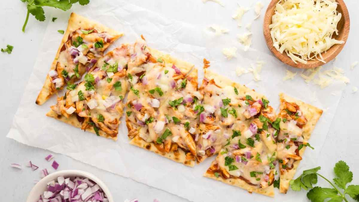 BBQ Chicken Flatbread. 