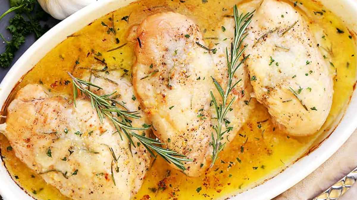 Baked Chicken Dinners 14 Baked Garlic Butter Chicken.