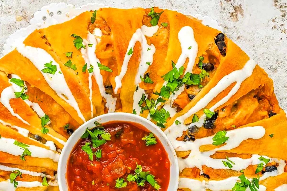 32 Flaky, Fantastic, and Fun Pillsbury Crescent Roll Recipes 10 Chicken Enchilada Crescent Roll Wreath