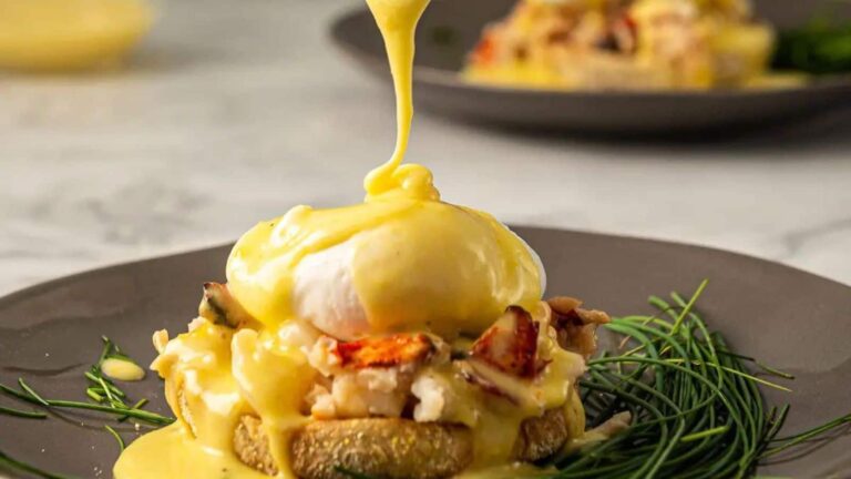 Lobster Benedict recipe by Chocolates and Chai.